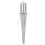 Ground spikes 2 units silver galvanized steel 8x61 cm by vidaXL, Spikes for anchoring in the ground - Ref: Foro24-145429, Pri...