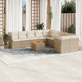 11-teiliges Gartensofa-Set mit beigen synthetischen Rattankissen von , Gartensets - Ref: Foro24-3223853, Preis: 798,15 €, Rab...