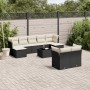 Set de sofás de jardín 10 pzas cojines ratán sintético negro de , Conjuntos de jardín - Ref: Foro24-3250155, Precio: 603,16 €...