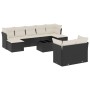 Gartensofa-Set 10-teilig mit schwarzen synthetischen Rattankissen von , Gartensets - Ref: Foro24-3250155, Preis: 592,95 €, Ra...