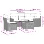 6-piece garden furniture set and gray synthetic rattan cushions by , Garden sets - Ref: Foro24-3258385, Price: 388,62 €, Disc...