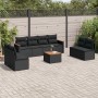 8-piece garden sofa set and black synthetic rattan cushions by , Garden sets - Ref: Foro24-3258296, Price: 548,26 €, Discount: %