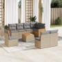 9-piece garden sofa set with beige synthetic rattan cushions by , Garden sets - Ref: Foro24-3260134, Price: 632,78 €, Discoun...