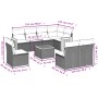 9-teiliges Gartensofa-Set mit beigen synthetischen Rattankissen von , Gartensets - Ref: Foro24-3260134, Preis: 634,40 €, Raba...