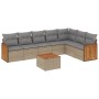 Garden sofa set with beige cushions 8 pcs PE rattan by , Garden sets - Ref: Foro24-3260120, Price: 577,98 €, Discount: %