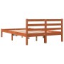 Estructura de cama madera maciza pino marrón cera 150x200 cm de , Camas y somieres - Ref: Foro24-844146, Precio: 95,78 €, Des...