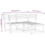 Gartensofa-Set 3-teilig aus massivem Douglasienholz von , Gartensets - Ref: Foro24-3216988, Preis: 225,93 €, Rabatt: %