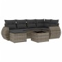 7-teiliges Gartensofa-Set mit grauen PE-Rattan-Kissen von , Modulare Sofas für den Außenbereich - Ref: Foro24-3221669, Preis:...