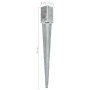 Ground spikes 6 units silver galvanized steel 8x8x76 cm by vidaXL, Spikes for anchoring in the ground - Ref: Foro24-145408, P...