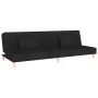 Sofá cama de 2 plazas con dos almohadas tela negro de , Sofás - Ref: Foro24-375889, Precio: 224,06 €, Descuento: %