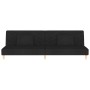 Sofá cama de 2 plazas con dos almohadas tela negro de , Sofás - Ref: Foro24-375889, Precio: 224,06 €, Descuento: %