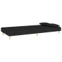 Sofá cama de 2 plazas con dos almohadas tela negro de , Sofás - Ref: Foro24-375889, Precio: 224,06 €, Descuento: %