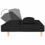 Sofá cama de 2 plazas con dos almohadas tela negro de , Sofás - Ref: Foro24-375889, Precio: 224,06 €, Descuento: %