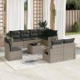 9-teiliges Gartenmöbel-Set und graue synthetische Rattankissen von , Gartensets - Ref: Foro24-3252787, Preis: 724,92 €, Rabat...