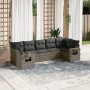 7-piece garden sofa set with gray PE rattan cushions by , Garden sets - Ref: Foro24-3252927, Price: 503,89 €, Discount: %