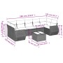 8-piece garden sofa set and black synthetic rattan cushions by , Garden sets - Ref: Foro24-3253472, Price: 534,90 €, Discount: %