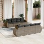 9-teiliges Gartenmöbel-Set und graue synthetische Rattankissen von , Gartensets - Ref: Foro24-3253487, Preis: 665,67 €, Rabat...