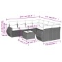 8-teiliges Gartensofa-Set und schwarze synthetische Rattankissen von , Gartensets - Ref: Foro24-3253493, Preis: 596,94 €, Rab...