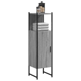 Sonoma gray engineered wood bathroom cabinet 33x33x120.5 cm by , Dressing tables - Ref: Foro24-842469, Price: 61,88 €, Discou...