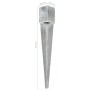 Ground spikes 12 pcs silver galvanized steel 10x10x76 cm by vidaXL, Spikes for anchoring in the ground - Ref: Foro24-145421, ...