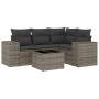 Gartensofa-Set mit Kissen, 5-teilig, graues synthetisches Rattan von , Gartensets - Ref: Foro24-3254857, Preis: 392,21 €, Rab...