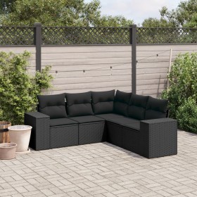 5-piece garden furniture set and black synthetic rattan cushions by , Garden sets - Ref: Foro24-3222544, Price: 377,14 €, Dis...