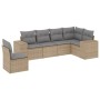 Garden sofa set with cushions 6 pieces beige synthetic rattan by , Garden sets - Ref: Foro24-3222628, Price: 454,81 €, Discou...