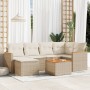 7-piece garden sofa set and beige synthetic rattan cushions by , Garden sets - Ref: Foro24-3258586, Price: 560,99 €, Discount: %