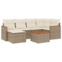 7-teiliges Gartensofa-Set und beige synthetische Rattankissen von , Gartensets - Ref: Foro24-3258586, Preis: 564,21 €, Rabatt: %