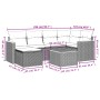 7-piece garden sofa set and beige synthetic rattan cushions by , Garden sets - Ref: Foro24-3258586, Price: 564,21 €, Discount: %