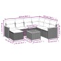 8-piece garden sofa set and gray synthetic rattan cushions by , Garden sets - Ref: Foro24-3258616, Price: 478,05 €, Discount: %