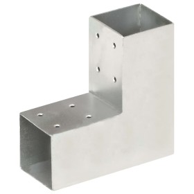 Galvanized metal L-shaped post connector 71x71 mm by vidaXL, fence posts - Ref: Foro24-145453, Price: 17,56 €, Discount: %