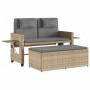 Garden recliner with beige synthetic rattan cushions by , garden benches - Ref: Foro24-365821, Price: 287,59 €, Discount: %