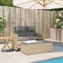 Garden recliner with beige synthetic rattan cushions by , garden benches - Ref: Foro24-365821, Price: 287,59 €, Discount: %