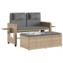 Garden recliner with beige synthetic rattan cushions by , garden benches - Ref: Foro24-365821, Price: 287,59 €, Discount: %