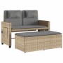 Garden recliner with beige synthetic rattan cushions by , garden benches - Ref: Foro24-365821, Price: 287,59 €, Discount: %