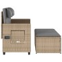 Garden recliner with beige synthetic rattan cushions by , garden benches - Ref: Foro24-365821, Price: 287,59 €, Discount: %