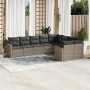 9-piece garden furniture set and gray synthetic rattan cushions by , Garden sets - Ref: Foro24-3258707, Price: 563,81 €, Disc...