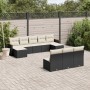 Set de sofás de jardín 10 pzas cojines ratán sintético negro de , Conjuntos de jardín - Ref: Foro24-3258787, Precio: 559,40 €...