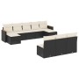 Set de sofás de jardín 10 pzas cojines ratán sintético negro de , Conjuntos de jardín - Ref: Foro24-3258787, Precio: 559,40 €...