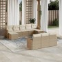 Garden sofa set with beige cushions 10 pieces synthetic rattan by , Garden sets - Ref: Foro24-3258817, Price: 735,90 €, Disco...