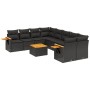 8-teiliges Gartensofa-Set und schwarze synthetische Rattankissen von , Gartensets - Ref: Foro24-3259066, Preis: 619,93 €, Rab...