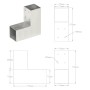 Conector de postes en forma de L metal galvanizado 71x71 mm de vidaXL, Postes de cerca - Ref: Foro24-145453, Precio: 17,56 €,...