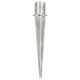 Ground spikes 6 units silver galvanized steel 12x91 cm by vidaXL, Spikes for anchoring in the ground - Ref: Foro24-145434, Pr...