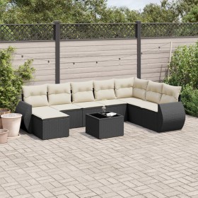 8-piece garden sofa set and black synthetic rattan cushions by , Modular outdoor sofas - Ref: Foro24-3221765, Price: 575,99 €...