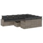 Set de sofás de jardín 11 pzas y cojines ratán sintético gris de , Sofás modulares de exterior - Ref: Foro24-3251837, Precio:...