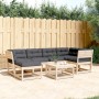 6-teiliges Gartensofa-Set mit Kissen aus massivem Kiefernholz von , Gartensets - Ref: Foro24-3217040, Preis: 559,99 €, Rabatt: %