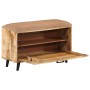 Solid mango wood shoe bench 80x30x45 cm by , Shoe racks and shoe organizers - Ref: Foro24-372723, Price: 142,82 €, Discount: %