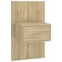 Mesita de noche de pared roble Sonoma de vidaXL, Mesitas de noche - Ref: Foro24-810977, Precio: 45,99 €, Descuento: %