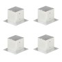 Anclajes para postes 4 unidades metal galvanizado 141 mm de vidaXL, Postes de cerca - Ref: Foro24-145452, Precio: 53,51 €, De...